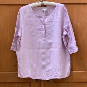 Love Linen by J.Jill Half-button Popover Tunic Sz XL